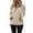 Khaki, variant on Women's Mock Neck Quarter Zip Fleece Sweatshirt, Soft Plush Pullover with Front Pockets, Cozy Winter Sweater for Cold Weather, Casual Daily Wear and Holiday Gatherings Black L