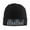 Black, variant on Thin Blue Line Flag Pattern Winter Beanie Hats for Men Women Warm Cozy Knitted Cuffed Skull Cap Blue