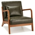 thumbnail image 7 of YODOLLA Faux Leather Modern Accent Chair, Mid-Century Modern Lounge Chair, Green, 7 of 7