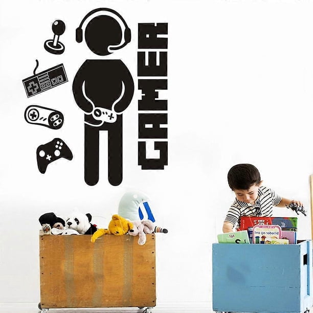 Gamer Decals for Room Game Wall Sticker for Kids Room Bedroom Playroom Wall Decor