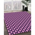 thumbnail image 3 of Ahgly Company Machine Washable Indoor Round Transitional Orchid Purple Area Rugs, 4' Round, 3 of 7