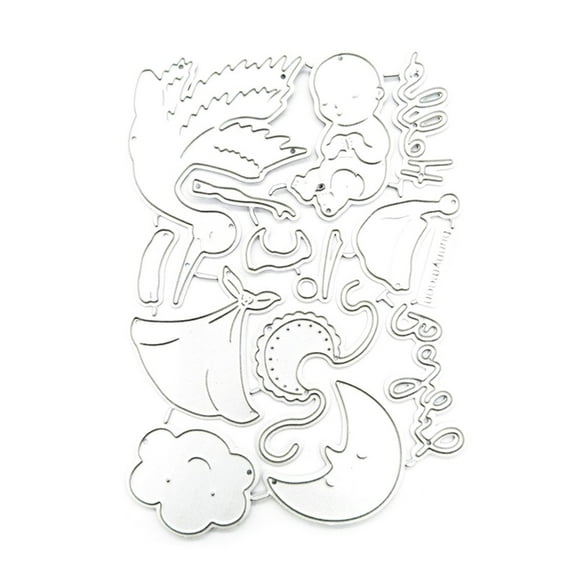 BYNNIX Baby Metal Cutting Dies for Cards Making Birds Die Cuts Embossing Stencils Tool DIY Scrapbooking Invitation Decorations