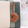 thumbnail image 2 of WearResistant Leather Croissants Bag Charm Decorative Keychain Ornament Accessory For Keys Backpacks Interior, 2 of 9