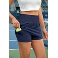 thumbnail image 3 of Pinspark Women's Golf Tennis Skort Elastic High Waist Wide Waistband Weightless Athletic Skirt with Built-in Shorts for Pickleball Workout Running, 3 of 6