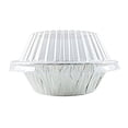 thumbnail image 5 of Pactogo 5 3/4" Aluminum Foil Meat Pot Pie Pan w/Clear Dome Lid Disposable 12 oz. Cooking Baking Tin - Heavy Duty Made in USA (Pack of 250 Sets), 5 of 6