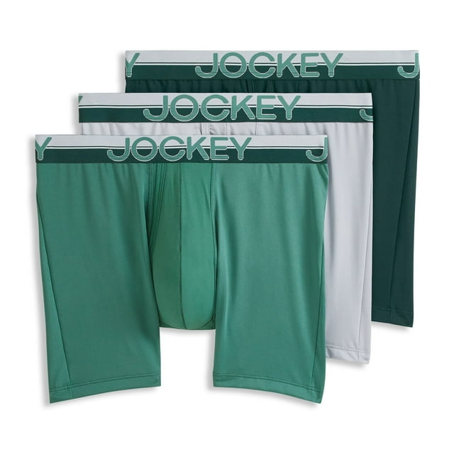 Jockey Boxeur-Brief Extensible en Microfibre Infinite Cool pour Hommes 6 Po - Lot de 3