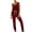 Wine, variant on Bigersell Women's Straight Jumpsuits Jumpsuit Women's Floral Prints Straps Wide Leg with Pockets Vintage Jumpsuit Ladies' Low Pro Jumpsuits