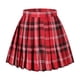 thumbnail image 1 of Disfraces de faldas plisadas a cuadros para mujer (L Rojo Negro Blanco), 1 of 5