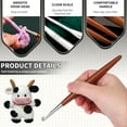 thumbnail image 3 of Lunarm 8mm Crochet Hook, Ergonomic Aluminum Crochet Hook with Wood Handle Available in 3mm-10mm for Arthritic Hands DIY Craft Knitting Dolls, Bouquets, Blankets, Hats, Gloves from Various Yarns, 3 of 7