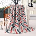 thumbnail image 2 of Dog Bones Blanket,Comfortable Soft Flannel Throw Blanket,All Season,Warm Lightweight Blankets for Sofa Bed Couch Living Room Chair,40"x50"(100x130cm), 2 of 4