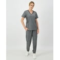 thumbnail image 6 of Hanes Comfort Fit Scrubs Women's Scrub Top Ebony Heather L, 6 of 11