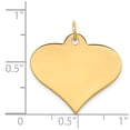 thumbnail image 3 of Finest Gold XM571-27 14k Plain 0.027 Gauge Engraveable Heart Disc Charm  Yellow, 3 of 3
