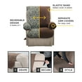 thumbnail image 6 of Zenna Home 3-Piece Reversible Recliner Quilted Furniture Cover, Camouflage and Chocolate, 6 of 9