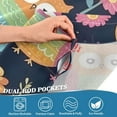 thumbnail image 7 of FREEAMG 36 Inch Length Kitchen Curtains Cute Owls 2 Panels Half Window Sheer Curtains Rod Pocket Farmhouse Short Drapes for Bathroom Cafe Basement, 7 of 7