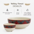 thumbnail image 3 of Spode Christmas Tree Tartan Tiered Chip and Dip Serving Set - 2-Piece Festive Holiday Entertaining Collection - Tartan Plaid Border, Porcelain - Dishwasher, Microwave, Oven, Freezer Safe, 3 of 7