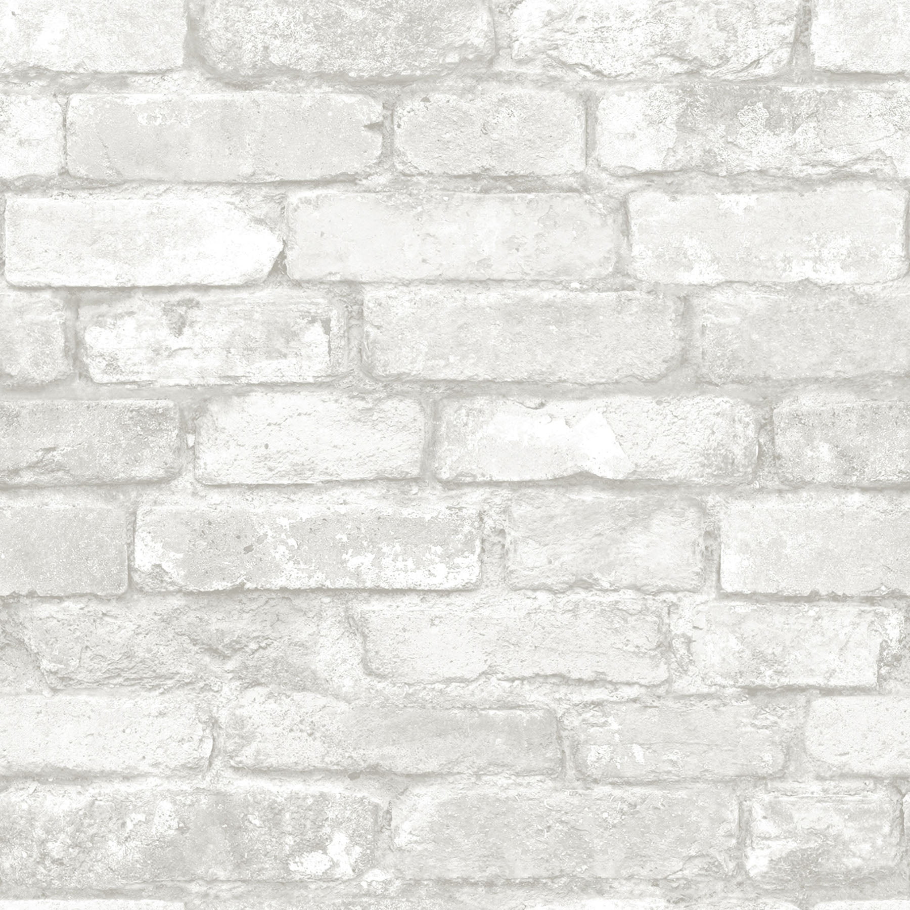 White & Off-WHI NuWallpaper NU2218 Loft White Brick Peel & Stick Wallpaper