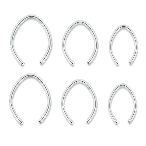3 Pairs Small Hoop Earrings for Women 925 Sterling Silver Huggie Hoop Earrings Open Adjustable Half Hoop Earrings 6mm/8mm/10mm