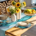 thumbnail image 4 of Teal Ombre Round 15 Inch Placemats Set of 4, Modern Marble Ink Painted Abstract HeatResistant Non Slip Place Mats for Dining Table, Wipeable Braided Kitchen Table Mats for Housewarming, 4 of 9