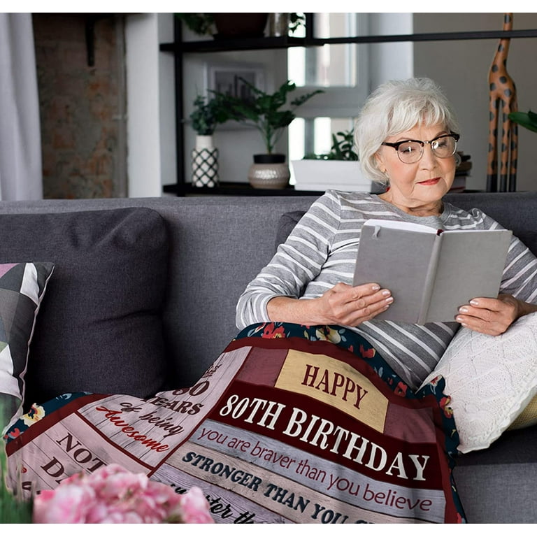 80th Birthday Gifts for Women Blanket 60