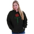 thumbnail image 3 of Christian Faith Jesus Rose Cross Hoodie Sweatshirt Women Men Brisco Brands M, 3 of 6