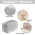 thumbnail image 3 of Hukapapa Bolsa de cosméticos avanzada Bolsa de cosméticos portátil de Gran Capacidad Bolsa de Almacenamiento de Lavado de Alto Valor Gris, 3 of 5
