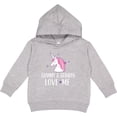thumbnail image 2 of Inktastic Grammy and Grandpa Love Me Girl Unicorn Toddler Hoodie, 2 of 4