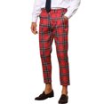 thumbnail image 4 of Lars Amadeus Plaid Dress Pants for Men's Ankle Length Checked Business Trousers, 4 of 4