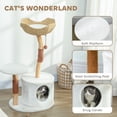 thumbnail image 4 of PawHut 40" Cat Tree for Indoor Large Adult Cats with Real Wood Posts, 4 of 10