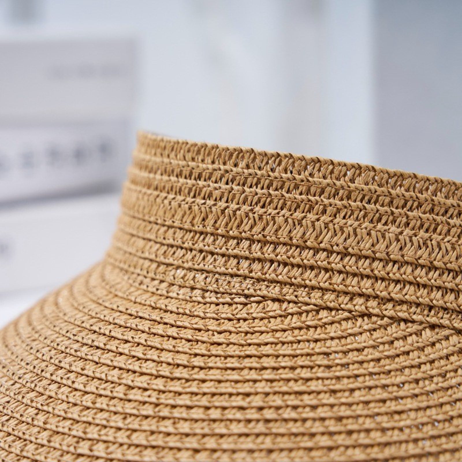 Packable Sun Hats for Women – Foldable Straw Hat with Wide 