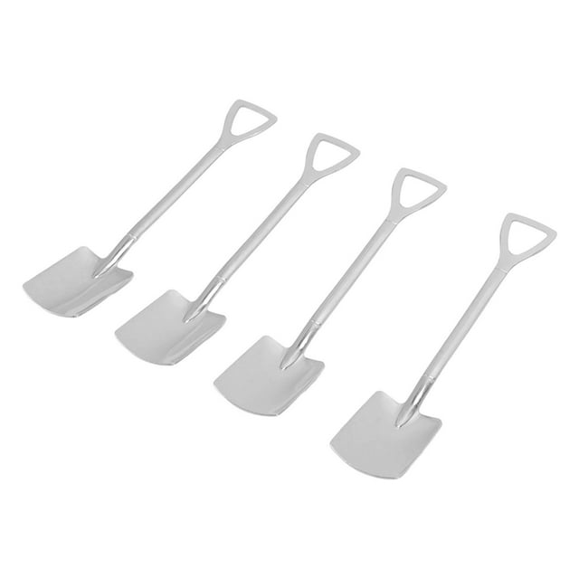 Stainless Steel Cute Shovel Spoon, Small Portable Stainless Steel Watermelon Spoon For Home 4 Pointed Shovel,4 Quadrate Shovel,2 Pointed Shovel 2 Quadrate Shovel