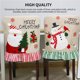 thumbnail image 4 of Bordado Navideño Funda Para Silla De Muñeco De Nieve Resistente Al Desgaste Funda Para Taburete De Lino Fino Cómoda Decoración De Cojín Trasero De Navidad Con Hermoso Patrón Para Dormitorio Speravity HA026792-01, 4 of 7