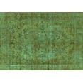 thumbnail image 1 of Ahgly Company Machine Washable Indoor Rectangle Oriental Turquoise Blue Industrial Area Rugs, 4' x 6', 1 of 4