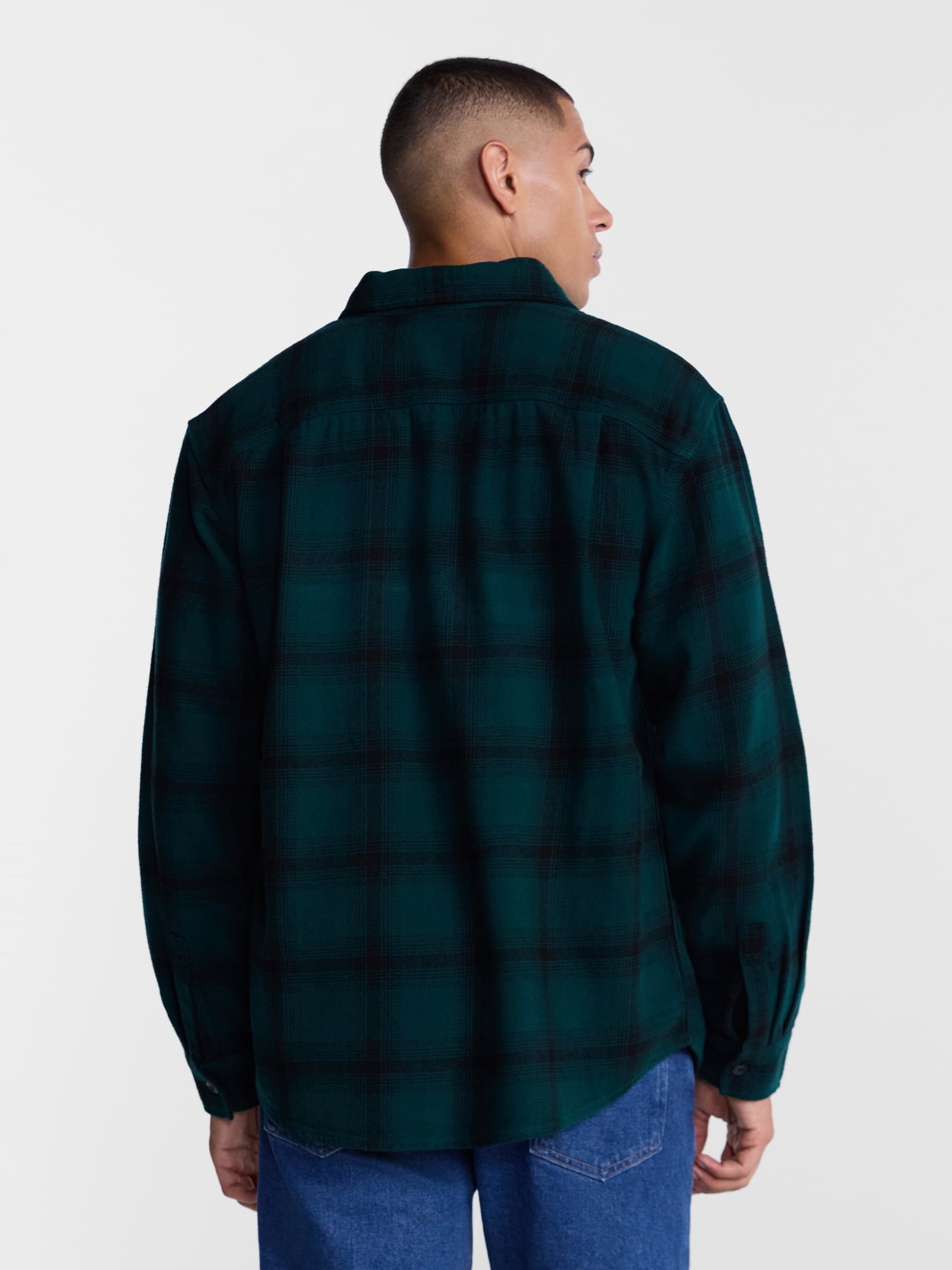 Brahma Men's Work Flannel Shirt with Long Sleeves, Sizes S-3XL