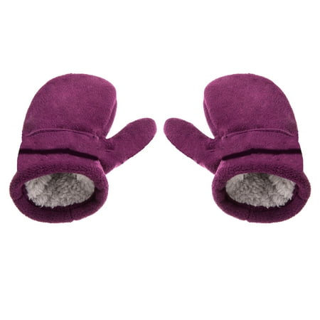 

VEAREAR Infant Gloves Thick Fastener Tape Autumn Winter Toddler Boys Girls Adjustable Plush Gloves for Outdoor