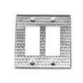 thumbnail image 1 of Monarch Abode 18014 Plaque de Commutation Martelée à la Main, 2-Gang, Nickel Satiné, 1 of 1