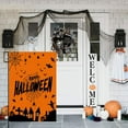 thumbnail image 4 of Happy Halloween Garden Flag Vertical Double Sided Pumpkin Spider Web Bat Ghost Spooky Castle Tombstones Halloween Yard Flags 12.5x18 Burlap for Farmhouse Outdoor Decor Orange Black, 4 of 6