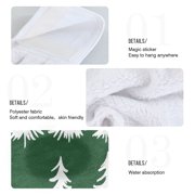 Natures Evergreens 2 Pack 14x18 Hand Towels Soft Coral Fleece Quick Dry Hook and Loop for Kitchen Bathroom