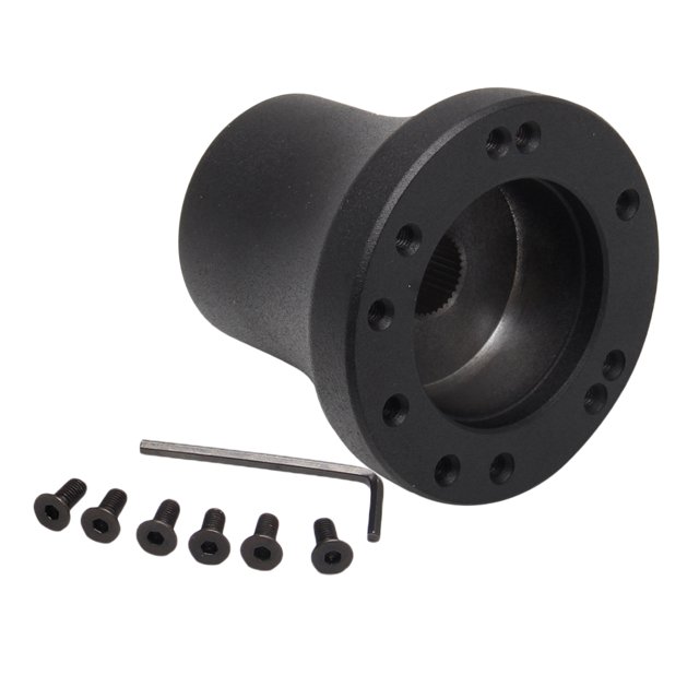 1 Pza Yamaha carrito de Golf adaptador de volante de aluminio carrito de Golf adaptador de volante anticorrosión fácil de instalar para Yamaha carrito Negro DS CC Macarena base del volante