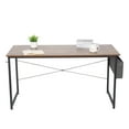 thumbnail image 2 of Pro Space Computer Desk 55" Home Office Study Writing Table Modern Simple Style Laptop Desk with Storage Bag, Brown, 2 of 6