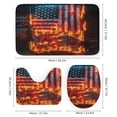thumbnail image 3 of Flag Of The United States 4 Piece Shower Curtain Sets, with Non-Slip Rugs, Toilet Lid Cover And Bath Mat, for Bathroom Decor Set, 3 of 8