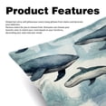 thumbnail image 2 of Whale Velvet Throw Pillow Covers with Unique Patterns - Set of 2 Throw Pillow Inserts Included for Home Decor, 16x16, 18x18, 20x20 Inches, 2 of 6