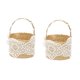 thumbnail image 4 of KAKOWELY 4 bolsas de regalo para niños, bolsas de lino decorativas, cestas pequeñas para flores, bolsas para guardar dulces, suministros para bodas y Navidad., 4 of 4