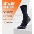 thumbnail image 4 of PULIOU Merino Wool Hiking Socks for Men & Women, Thermal Warm Cushioned Moisture Wicking Cozy Winter Outdoor Socks, Size 9.5-12.5, Black, 4 of 8