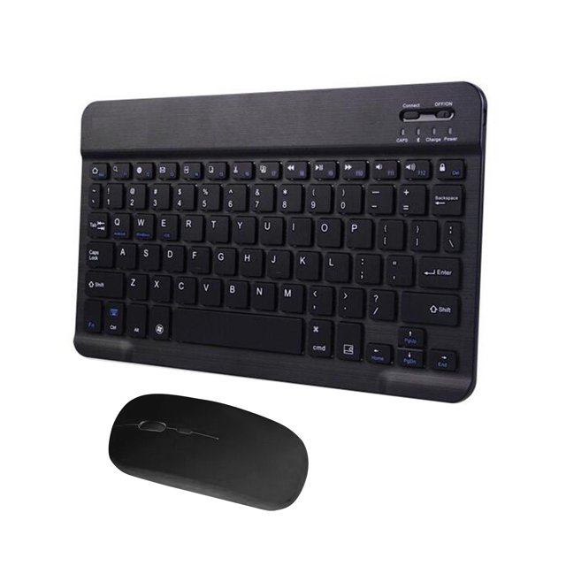 Clavier, clavier Sans Fil pour Tablette et Combo Souris Design Ultra-Mince Batterie Rechargeable pour Téléphone Intelligent Tablette Compatible avec iPhone iPad Ordinateur Support Système MASOS iOS Windows