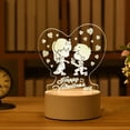 thumbnail image 5 of Lámpara 3D de acrílico con USB, luces LED de noche, letrero de neón, decoraciones navideñas para el hogar, dormitorio, decoración de cumpleaños, regalos de boda3104, 5 of 5
