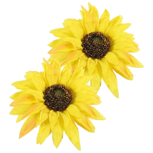 YSNOOWE 2Ud Clips Sujetadores Para Decorativos Con Girasol Artificial En Color Amarillo