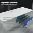 thumbnail image 5 of 67" Freestanding Bathtub, White Acrylic Streamline Stand Alone Soaking Bath Tubs for Adult with Overflow and Drain in Chrome, cUPC Certified, Perfect for Your Bathroom-Trapezoid, 5 of 8