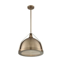 60/7203-Nuvo Lighting-Barbett-1 Light Large Pendant in Industrial Style-17.63 Inches Wide by 15.38 Inches High-Burnished Brass Finish