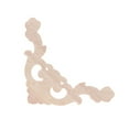 thumbnail image 3 of 4pcs/set Wood Carved Corner Onlay Applique Unpainted Frame Cupboard Cabinet Deca, 3 of 8