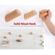 thumbnail image 4 of Estrela Perchero de Madera, 6 Piezas 3×6 Perchero de Madera Natural, Perchero de Pared, Gancho de Madera, Ganchos de Pared de Madera, con Accesorios de Tornillos, para Colgar Ropa, Bufandas, Sombreros, 4 of 5